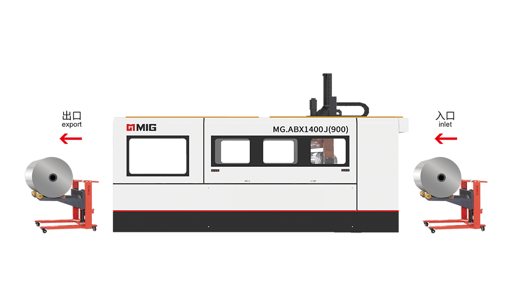 Máy rửa tấm đường kính lớn một tay MG.ABX1400J(900) (vào và ra xe in)